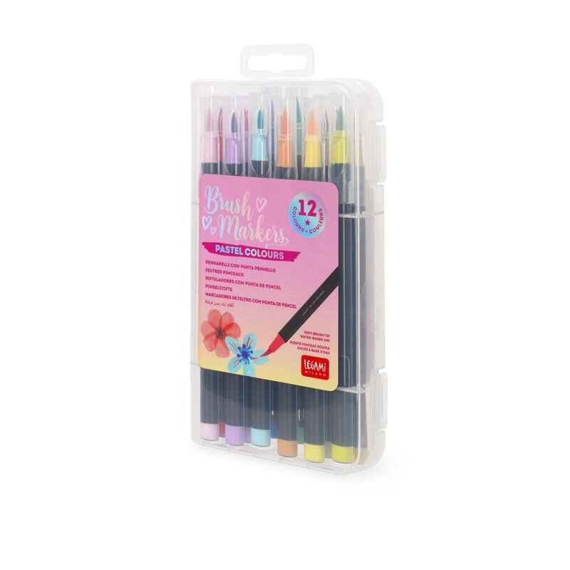 Brush markers pastell 12 pennor